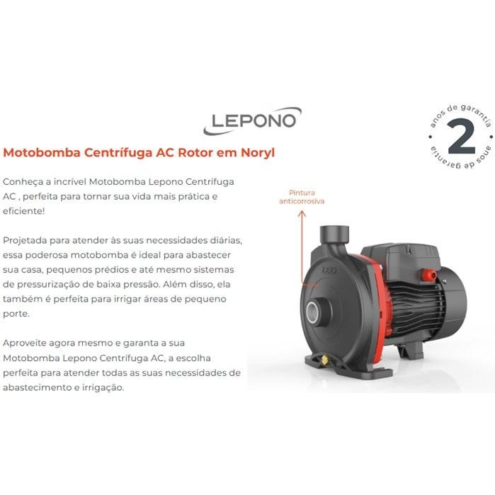 BOMBA CENTRIFUGA ACM37 0,5 HP MON 110V PDR LEPONO