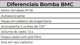 BOMBA PISCINA MILLENIUM BMC-50 MONO 1/2CV SODRAMAR
