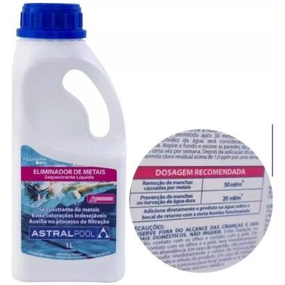 ELIMINADOR METAIS LIQUIDO 1LT ASTRALPOOL