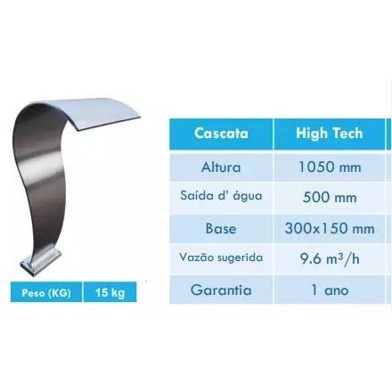 CASCATA HIGH TECH C/ FIXACAO DIRETA 100CM LIBRAINOX