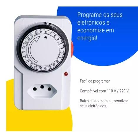 TIMER ANALOGICO 10A 60HZ BIVOLT INDUSTEK